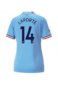 Manchester City Aymeric Laporte #14 Fotballdrakt Hjemme Klær Dame 2022-23 Korte ermer